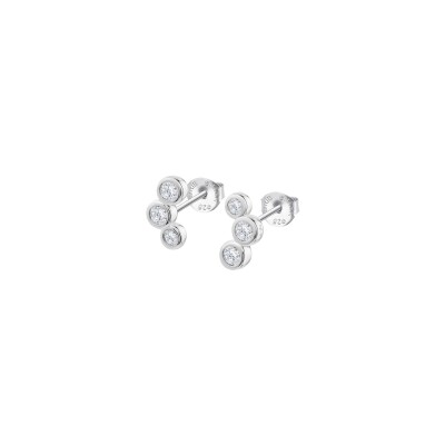 Boucles d'oreilles Lotus Silver Essentials en argent