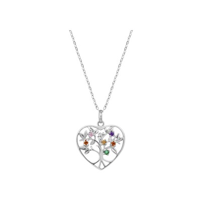 Collier Lotus Silver Rainbow en argent