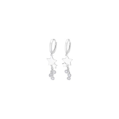 Boucles d'oreilles Lotus Silver Trendy Étoile en argent