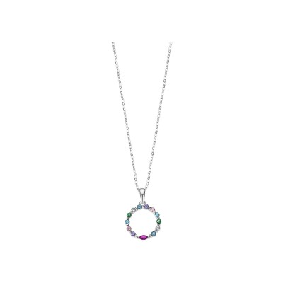 Collier Lotus Silver Rainbow en argent