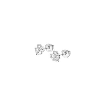 Boucles d'oreilles Lotus Silver Mystic Trèfle en argent