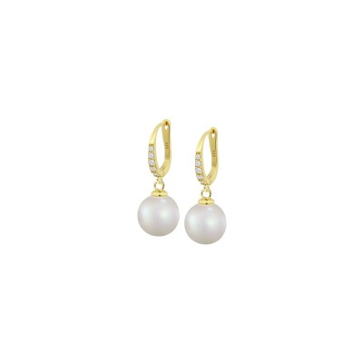 Boucles d'oreilles Lotus Silver Pearls en argent