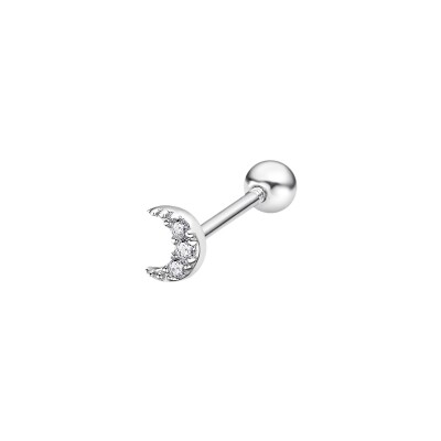 Piercing Lotus Silver Earparty Lune en argent