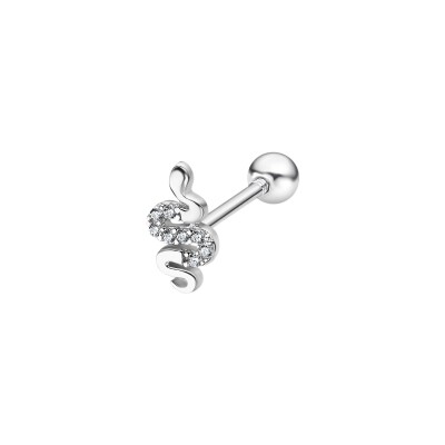 Piercing Lotus Silver Earparty Perçant en argent