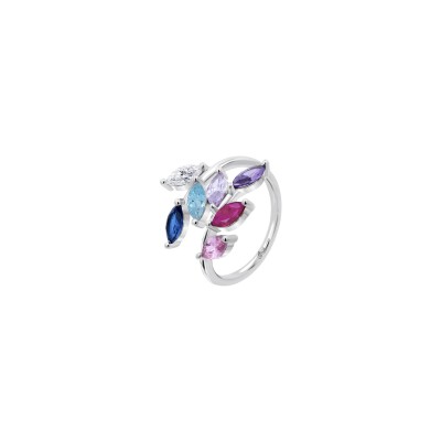 Bague Lotus Silver Rainbow en argent, taille 52