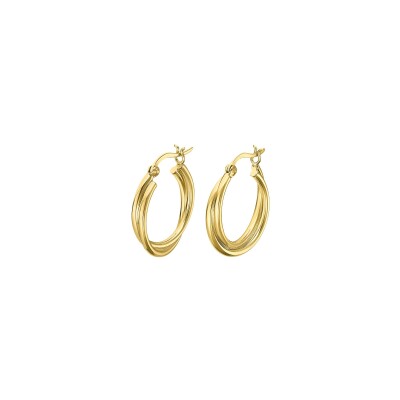Boucles d'oreilles Lotus Silver Hoops en argent