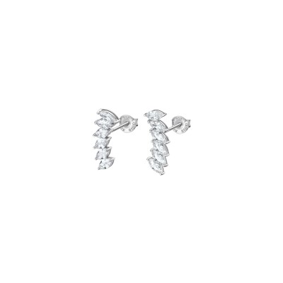 Boucles d'oreilles Lotus Silver Earparty Grimpantes en argent