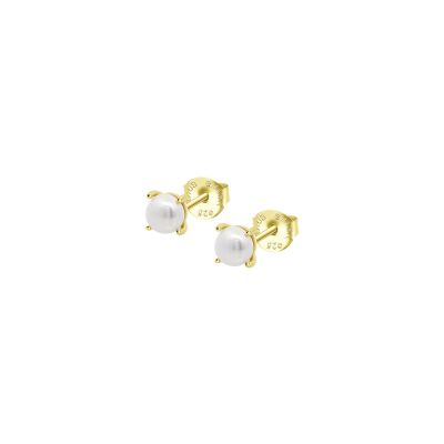 Boucles d'oreilles Lotus Silver Pearls en argent