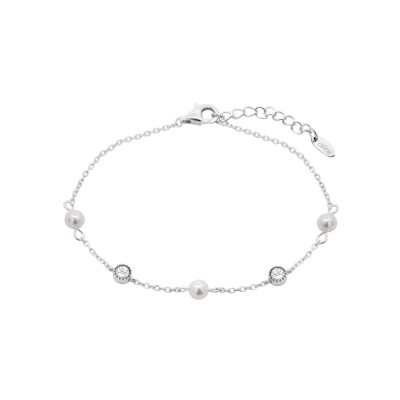 Bracelet Lotus Silver Pearls en argent