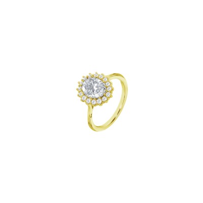 Bague Lotus Silver Colors Géométrique en argent, taille 54