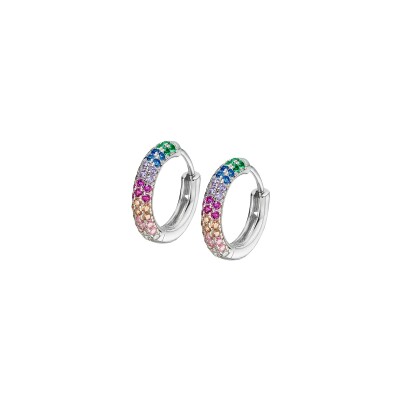 Boucles d'oreilles Lotus Silver Rainbow It Girl en argent