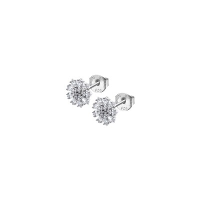 Boucles d'oreilles Lotus Silver Colors Fleur en argent