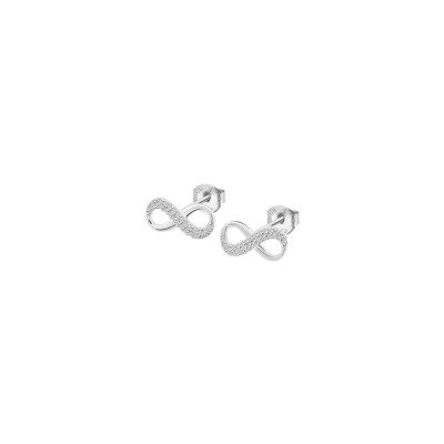 Boucles d'oreilles Lotus Silver Trendy Infini en argent