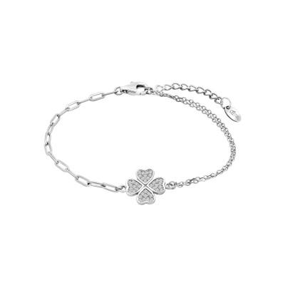 Bracelet Lotus Silver Mystic Trèfle en argent