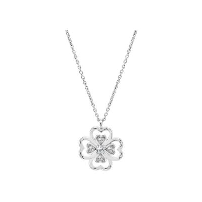 Collier Lotus Silver Mystic Trèfle en argent