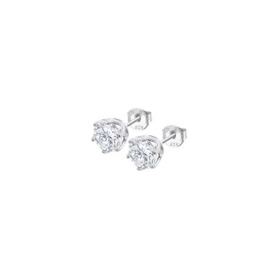 Boucles d'oreilles Lotus Silver Essentials Solitaire en argent