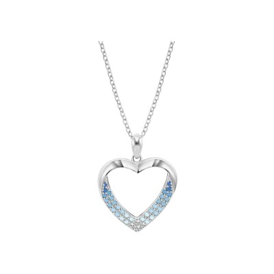 Collier Lotus Silver Colors Coeur en argent