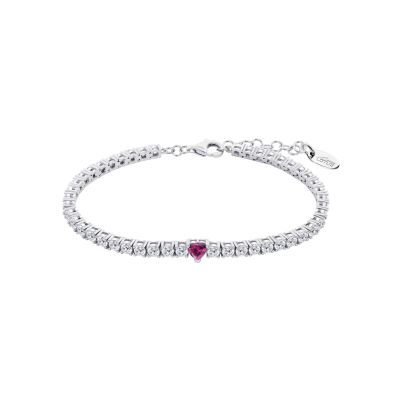 Bracelet Lotus Silver Glam Coeur en argent