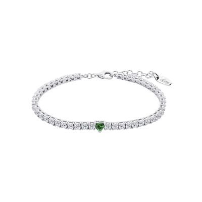 Bracelet Lotus Silver Glam Coeur en argent