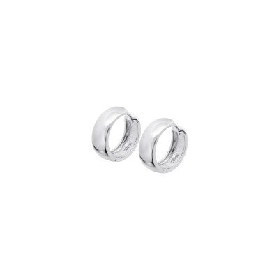 Boucles d'oreilles Lotus Silver Hoops en argent