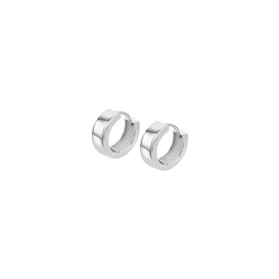 Boucles d'oreilles Lotus Silver Hoops en argent