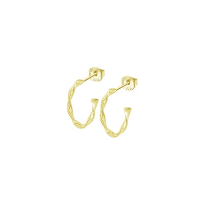 Boucles d'oreilles Lotus Silver Hoops en argent