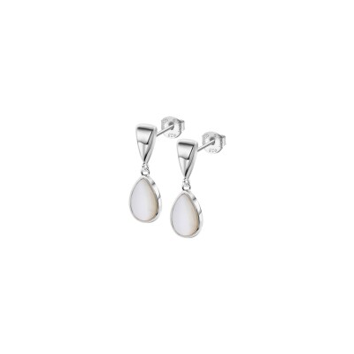 Boucles d'oreilles Lotus Silver Pearls en argent