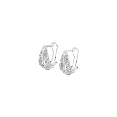 Boucles d'oreilles Lotus Silver Glam en argent