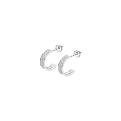 Boucles d'oreilles Lotus Silver Beyond Classics en argent