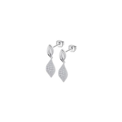 Boucles d'oreilles Lotus Silver Glam en argent