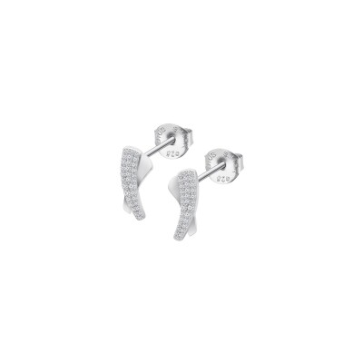 Boucles d'oreilles Lotus Silver Beyond Classics en argent