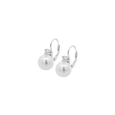 Boucles d'oreilles Lotus Silver Pearls en argent