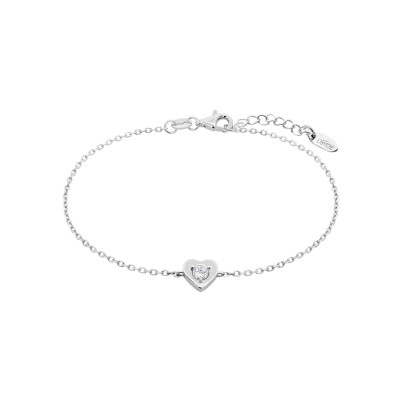 Bracelet Lotus Silver Essentials Coeur en argent