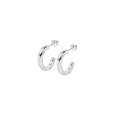 Boucles d'oreilles Lotus Silver Hoops en argent