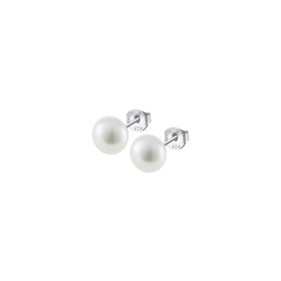 Boucles d'oreilles Lotus Silver Pearls en argent