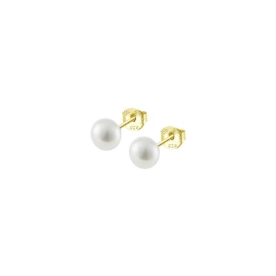 Boucles d'oreilles Lotus Silver Pearls en argent