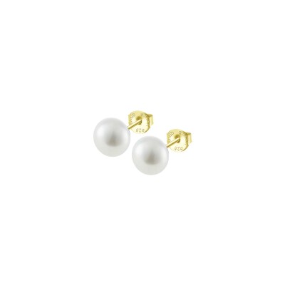 Boucles d'oreilles Lotus Silver Pearls en argent