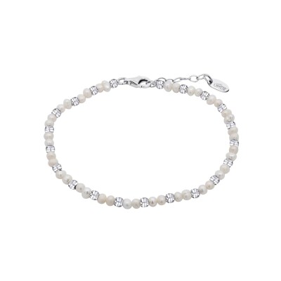 Bracelet Lotus Silver Pearls en argent