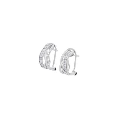 Boucles d'oreilles Lotus Silver Glam en argent