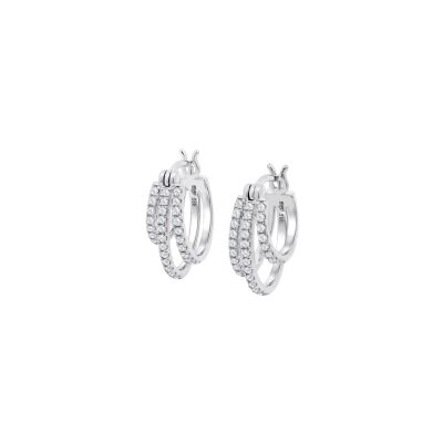Boucles d'oreilles Lotus Silver Glam en argent