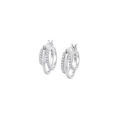 Boucles d'oreilles Lotus Silver Glam en argent