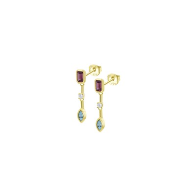 Boucles d'oreilles Lotus Silver Colors en argent
