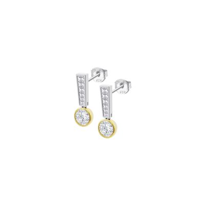 Boucles d'oreilles Lotus Silver Glam en argent