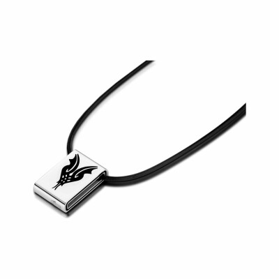 Collier sur cordon Lotus Style Historique en acier