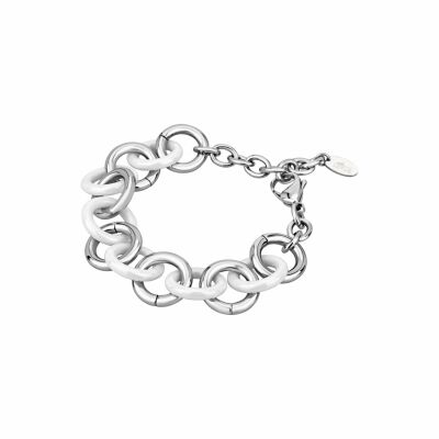 Bracelet Lotus Style Historique en acier et céramique