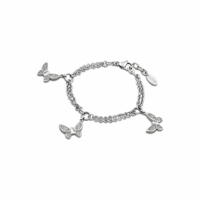 Bracelet Papillons Lotus Style Historique en acier