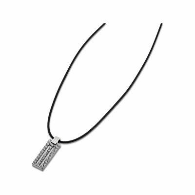 Collier sur cordon Lotus Style Historique en acier