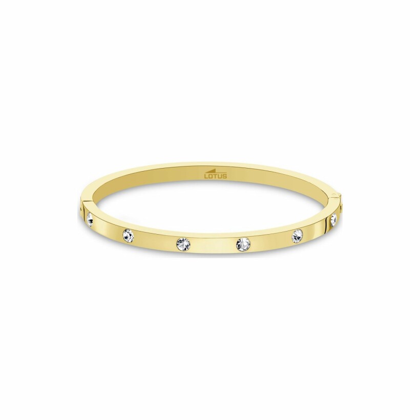Bracelet Lotus Style Bliss en métal doré et oxydes de zirconium