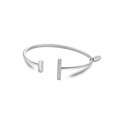 Bracelet Lotus Style Bliss en acier et oxydes de zirconium