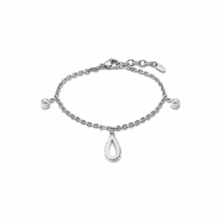 Bracelet Lotus Style Bliss en acier et oxydes de zirconium